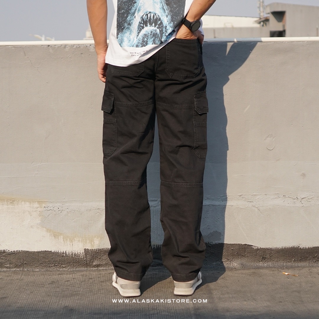 Loose Cargo Pants Black BS5033