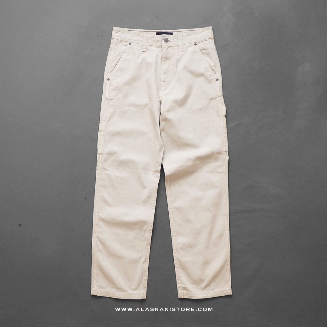 Baggy Carpenter Pants Off White AP5004