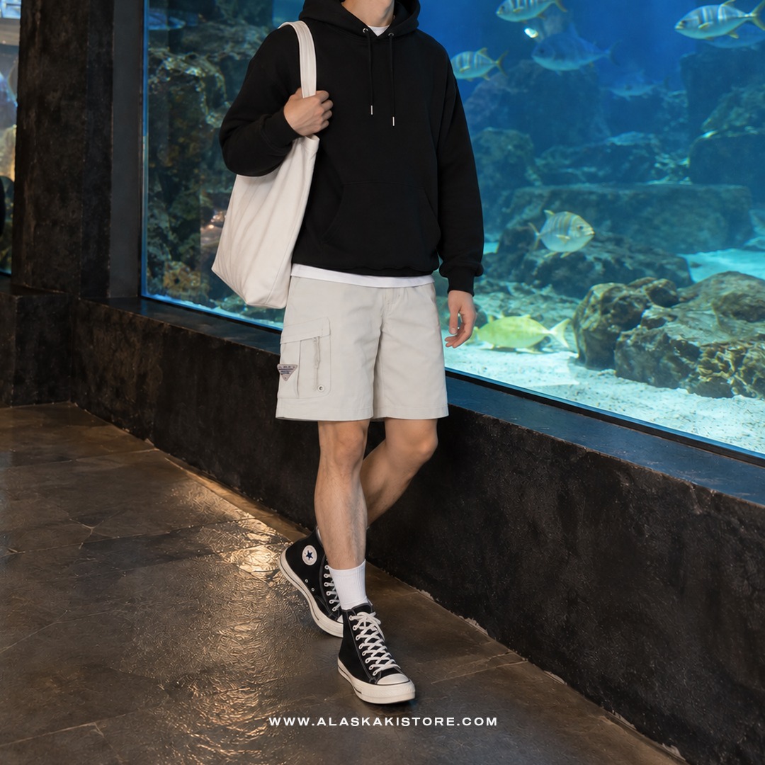 Cargo Short Pants Light Grey CO6009