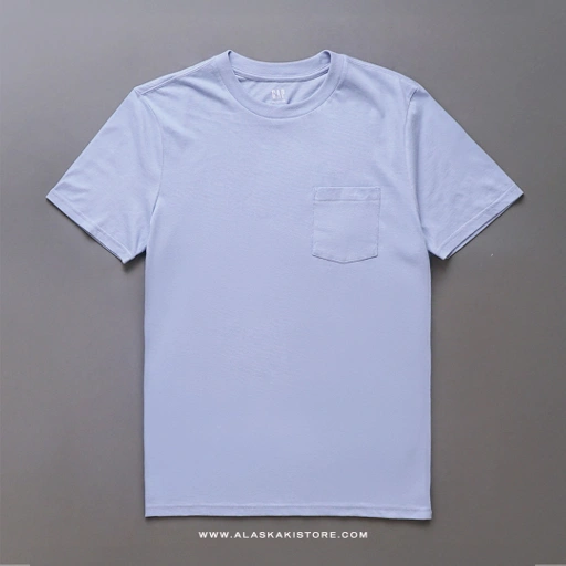 Image of Standard Fit Pocket Tee Light Blue GA4062