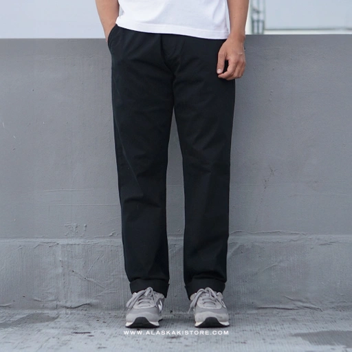 Image of Slim Fit Chino Trousers Black GF5026