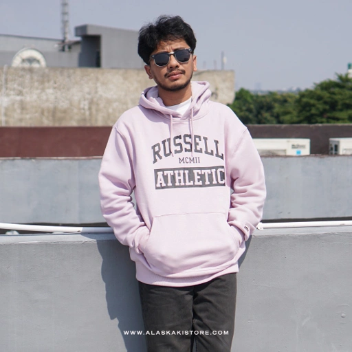 Image of Printed Pullover Hoodie Lilac RS1004