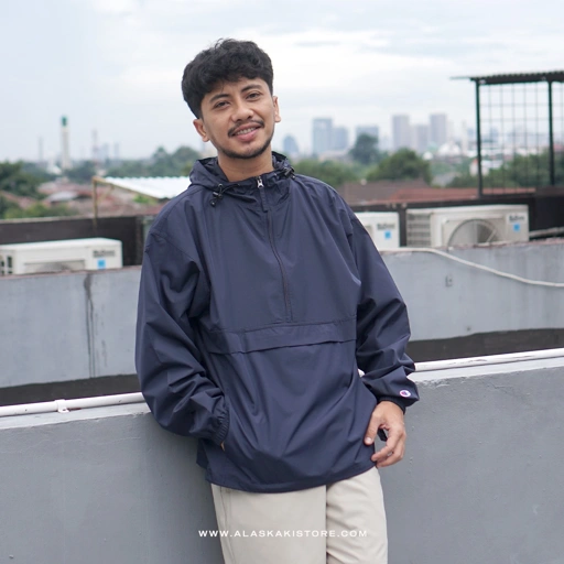 Image of Packable Anorak Jacket by Chmpn Navy CH1128