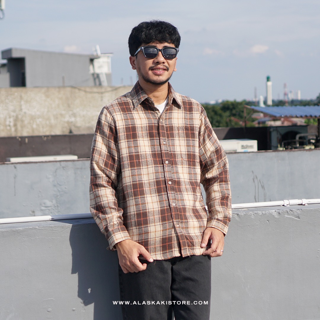 Flannel Shirt by Common Issue Brown CI2001