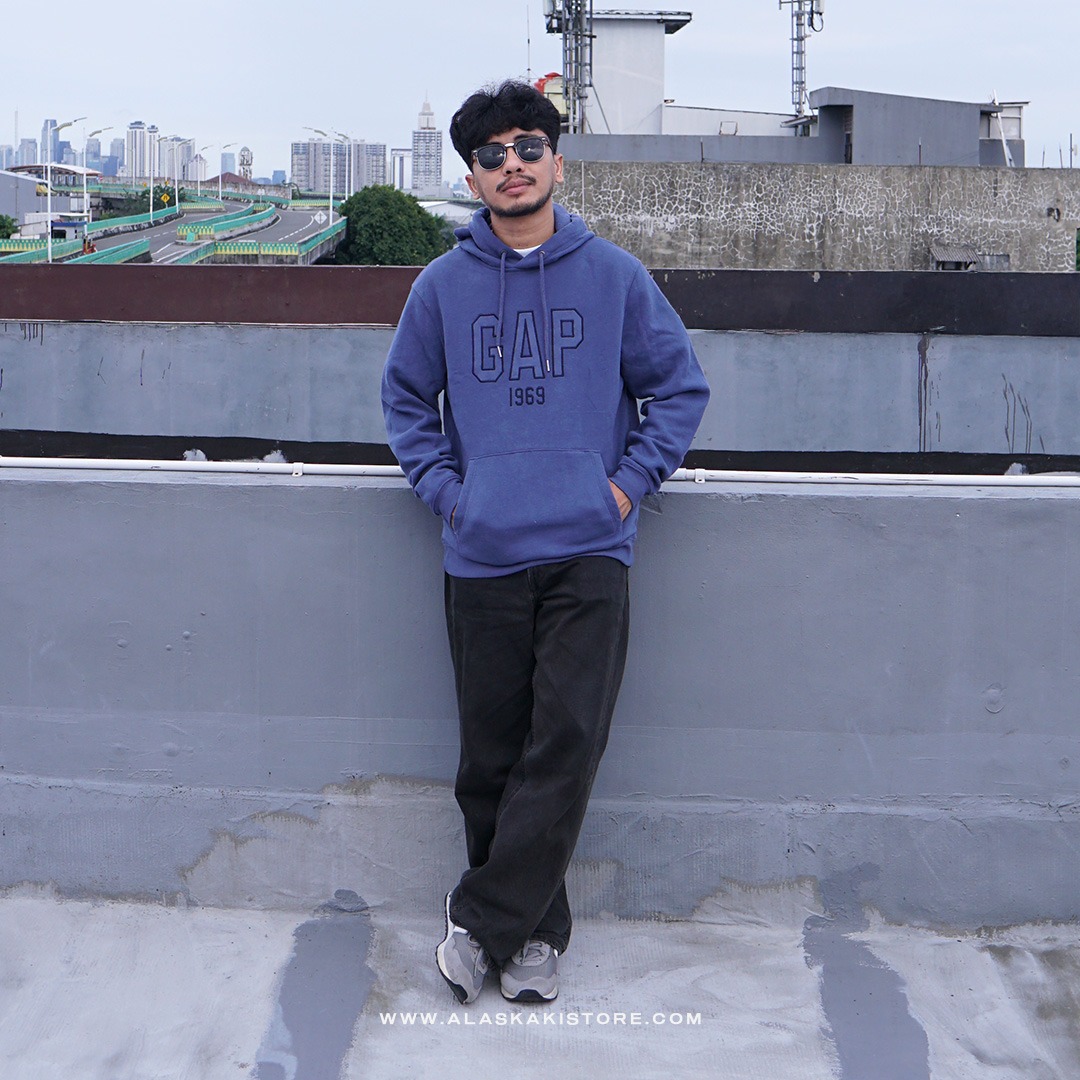 Fleece Pullover Hoodie Navy GA1046