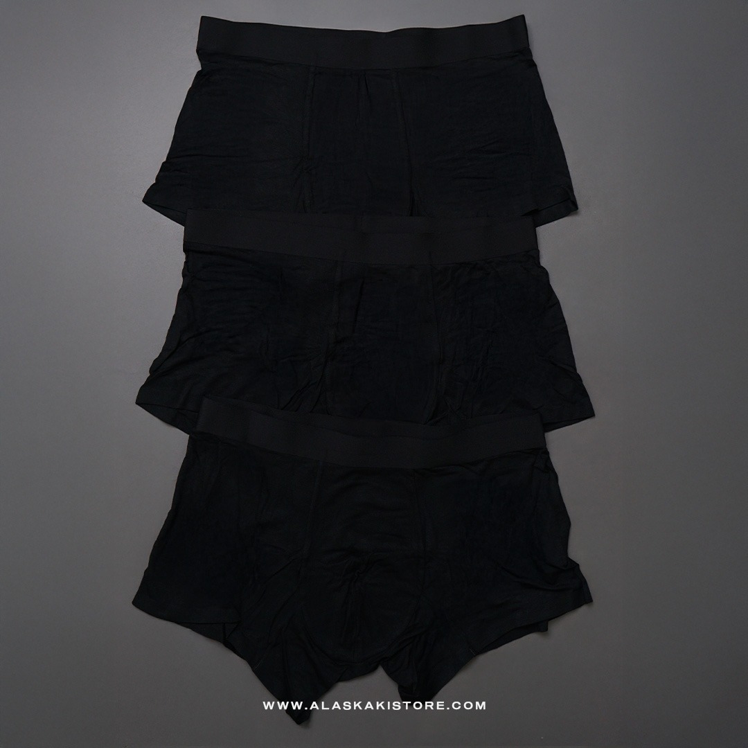 Boxer Briefs Black MJ6008 (Perpax isi 3 Pcs)