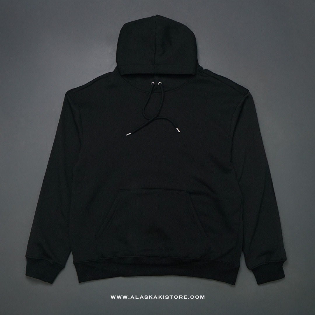 Loose Fit Pullover Hoodie Black HM1127