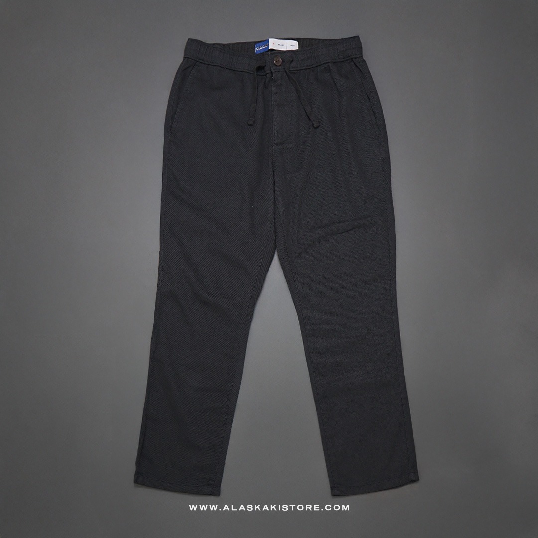 Straight Fit Linen Pants Charcoal ON5105