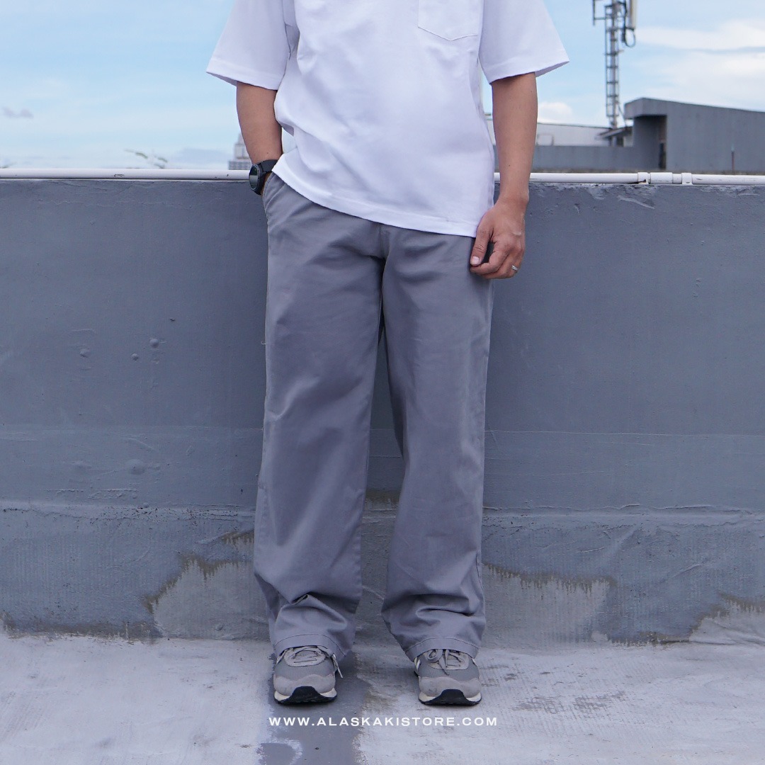 Baggy Fit Chino Pants Grey ON5106