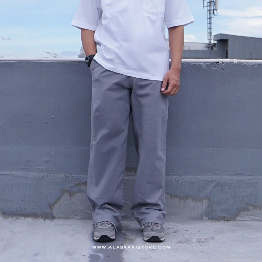 Image of Baggy Fit Chino Pants Grey ON5106