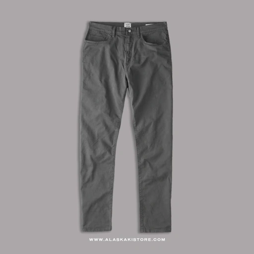 Image of Twill Pants Slim Fit Blue Grey FT5021