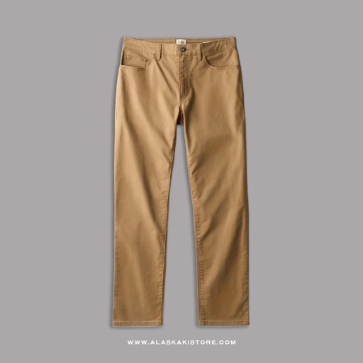 Image of Twill Pants Straight Fit Brown FT5024