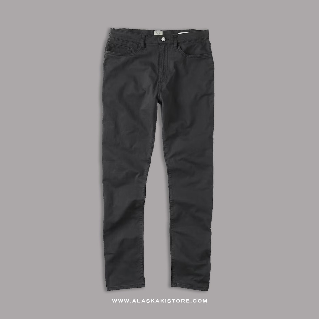Twill Pants Straight Fit Charcoal FT5025
