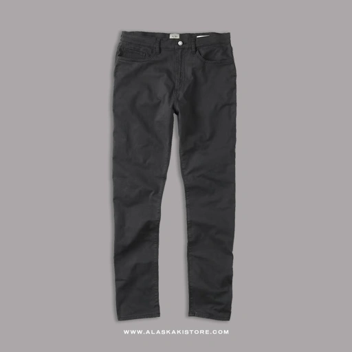 Image of Twill Pants Straight Fit Charcoal FT5025