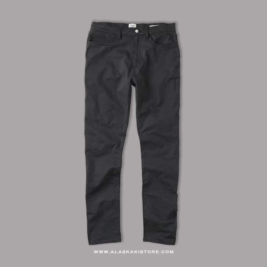 Twill Pants Athletic Tappered Fit Charcoal FT5014