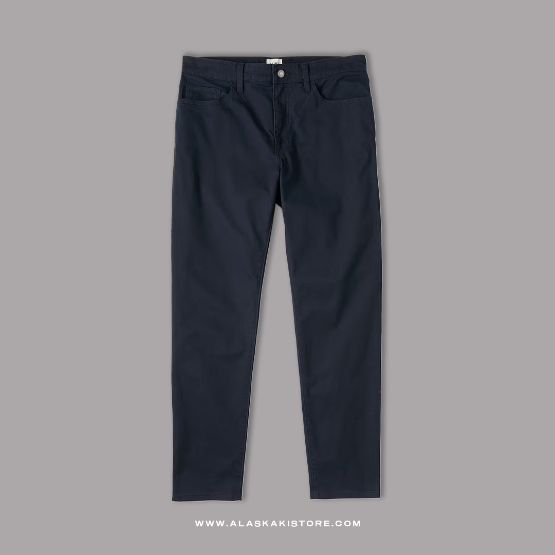 Twill Pants Athletic Tappered Fit Navy FT5016