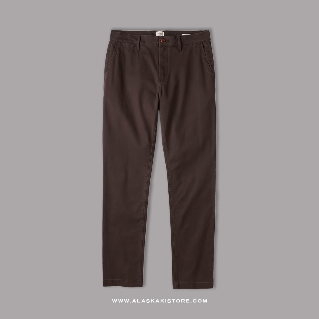 Athletic Tappered Fit Chino Pants Dark Brown FT5030