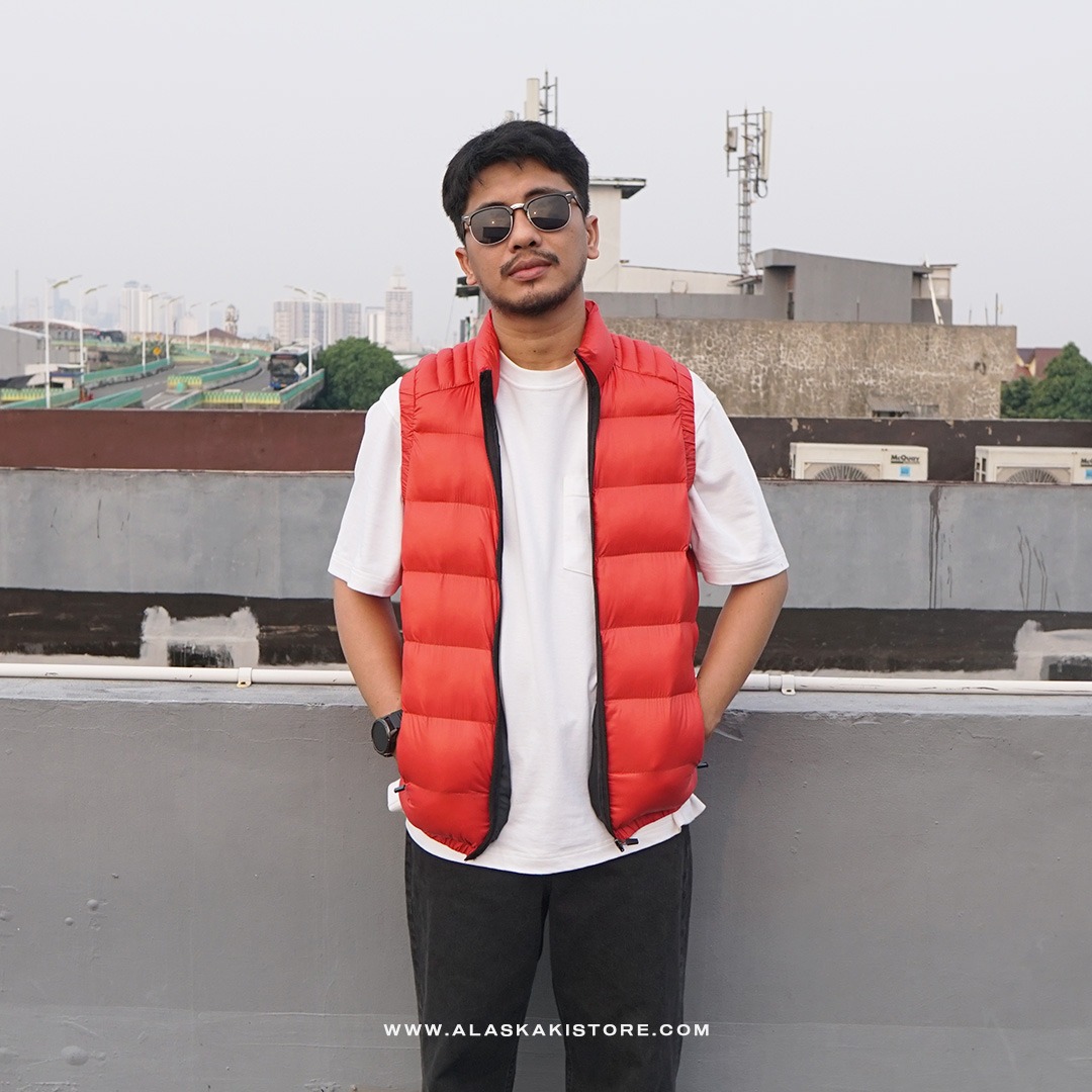 Puffer Vest Jacket Red BS1008