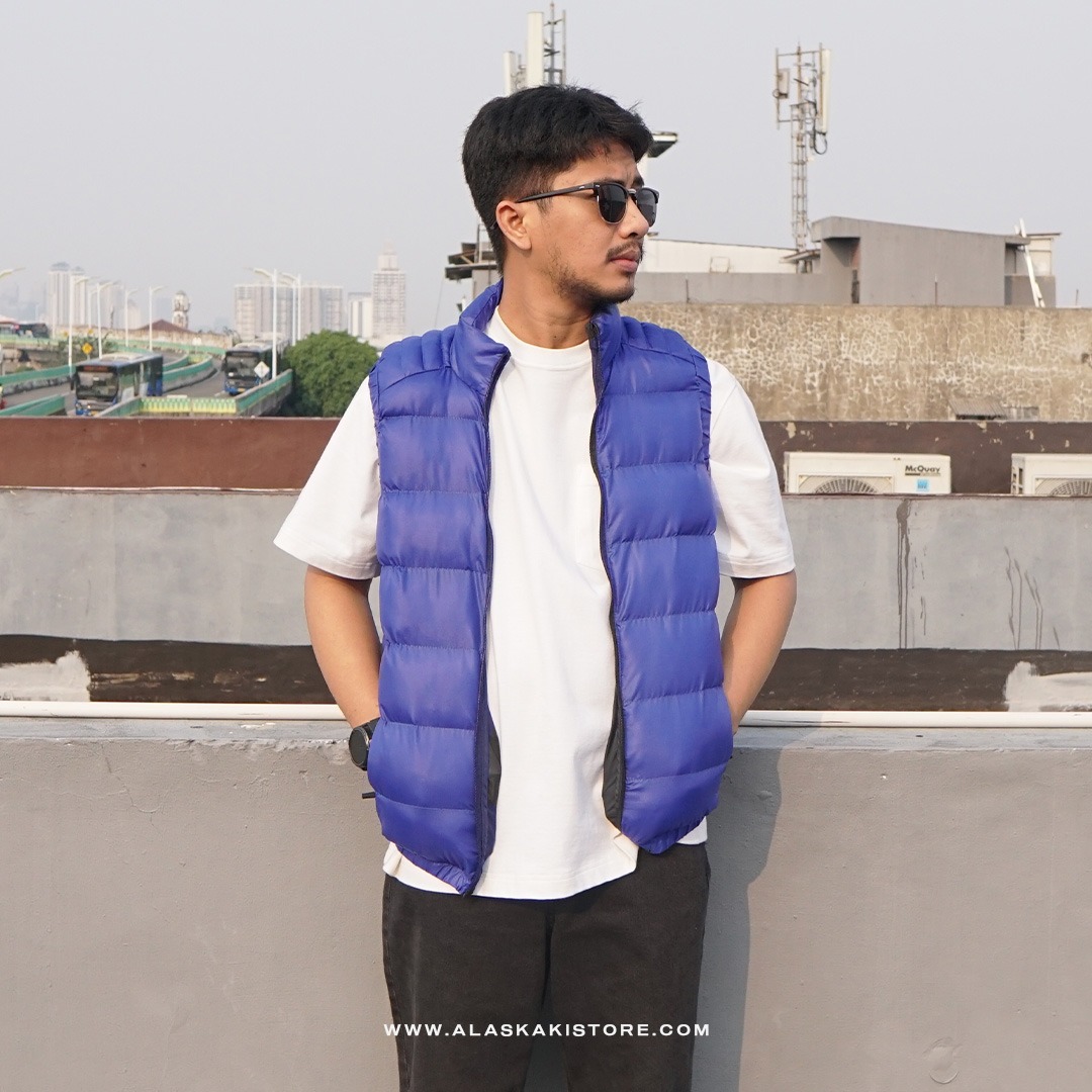Puffer Vest Jacket Royal Blue BS1010
