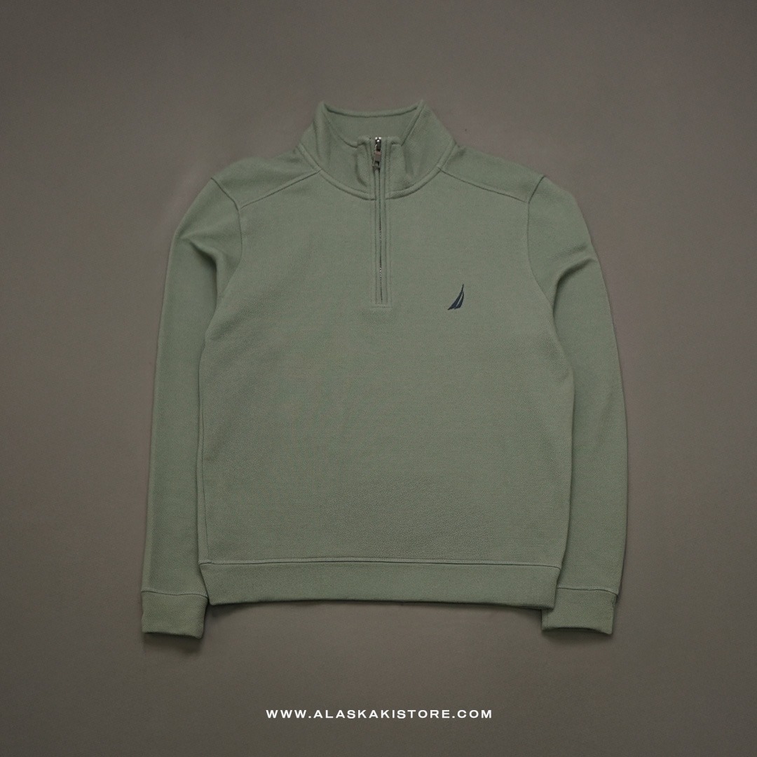 Half Zip Pique Shirt Green NC1017