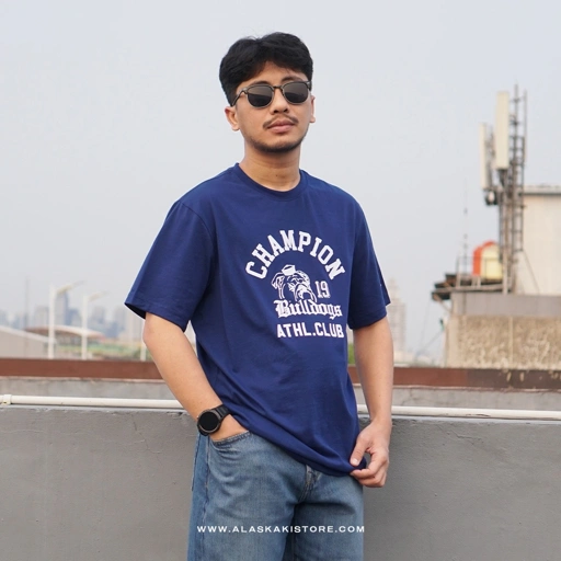 Printed T-shirt by Chmpion Blue CH4094