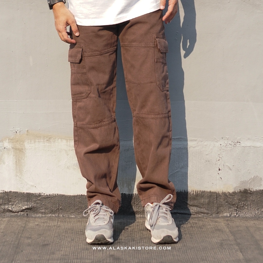 Loose Cargo Pants Dark Brown BS5035