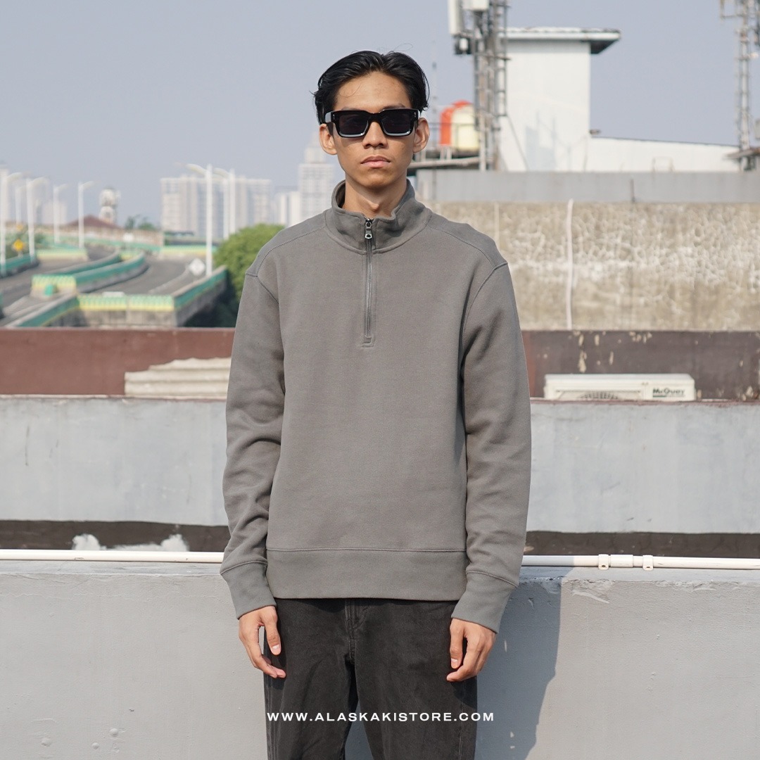 Half Zip Sweatshirt Grey BR7002