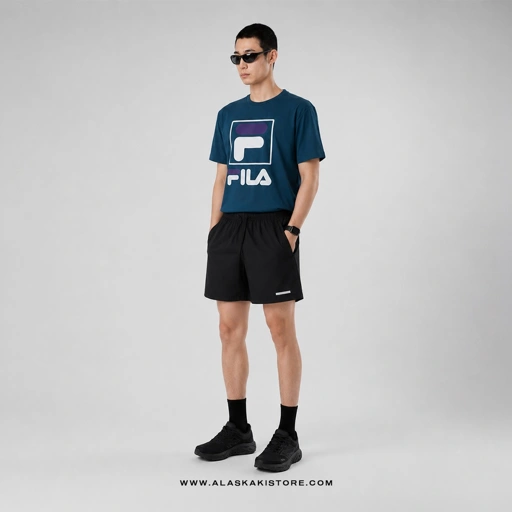Quickdry Tshirt Green Logo White FL4012