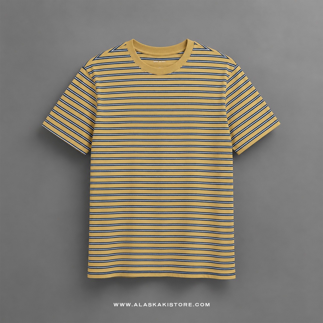 Stripe T-shirt Yellow White GF4045