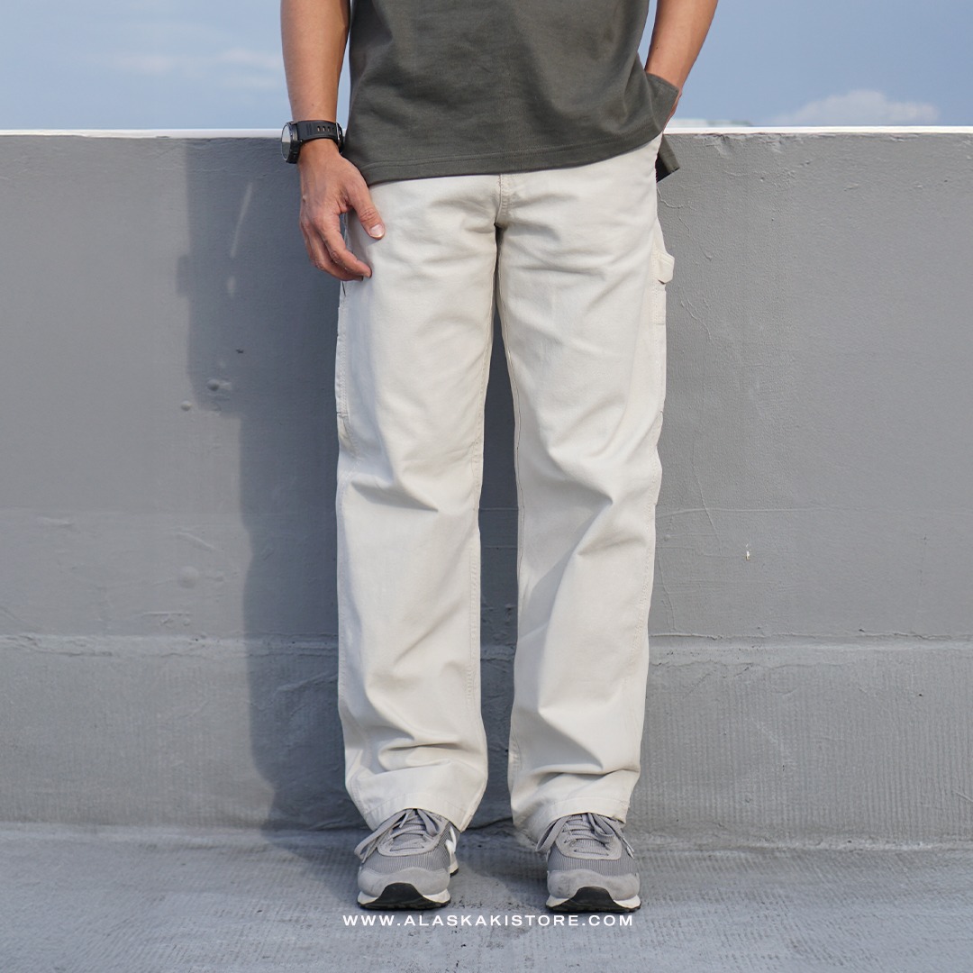 Baggy Carpenter Pants Off White AP5004
