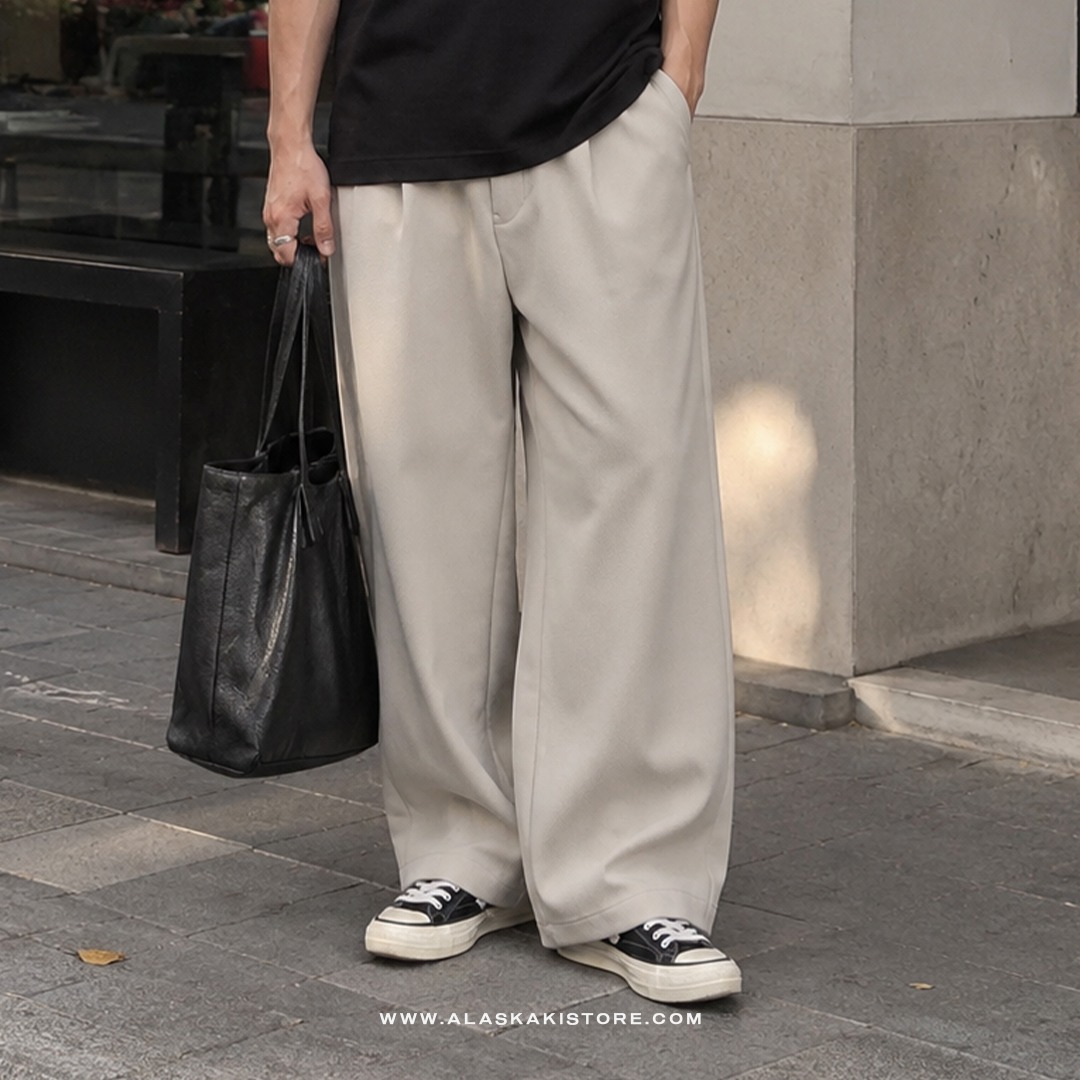 Wide Loose Pants Khaki GU5036