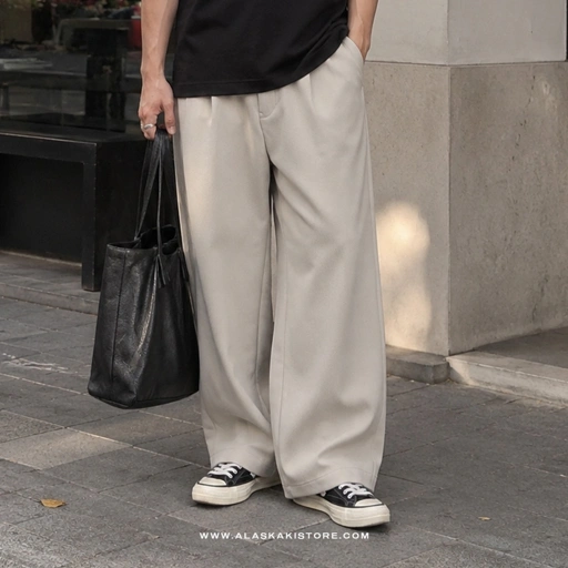 Wide Loose Pants Khaki GU5036