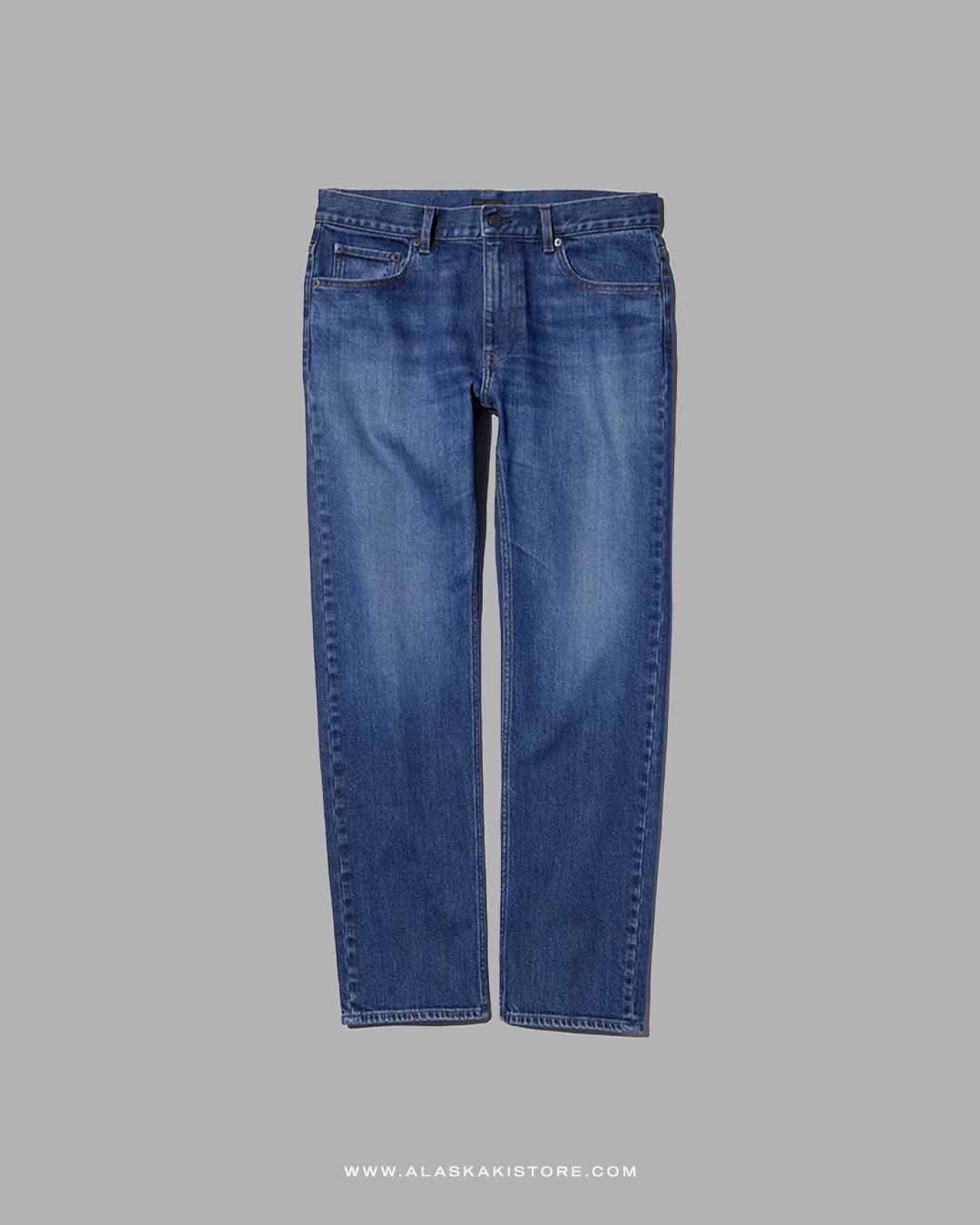 Slim Straight Jeans Medium Blue UQ5040