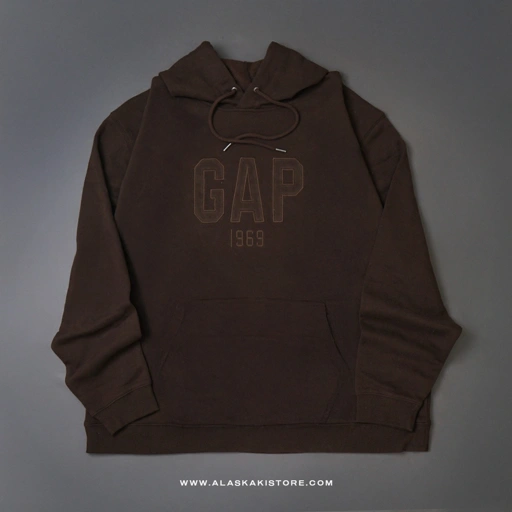 Image of Fleece Pullover Hoodie Brown GA1043
