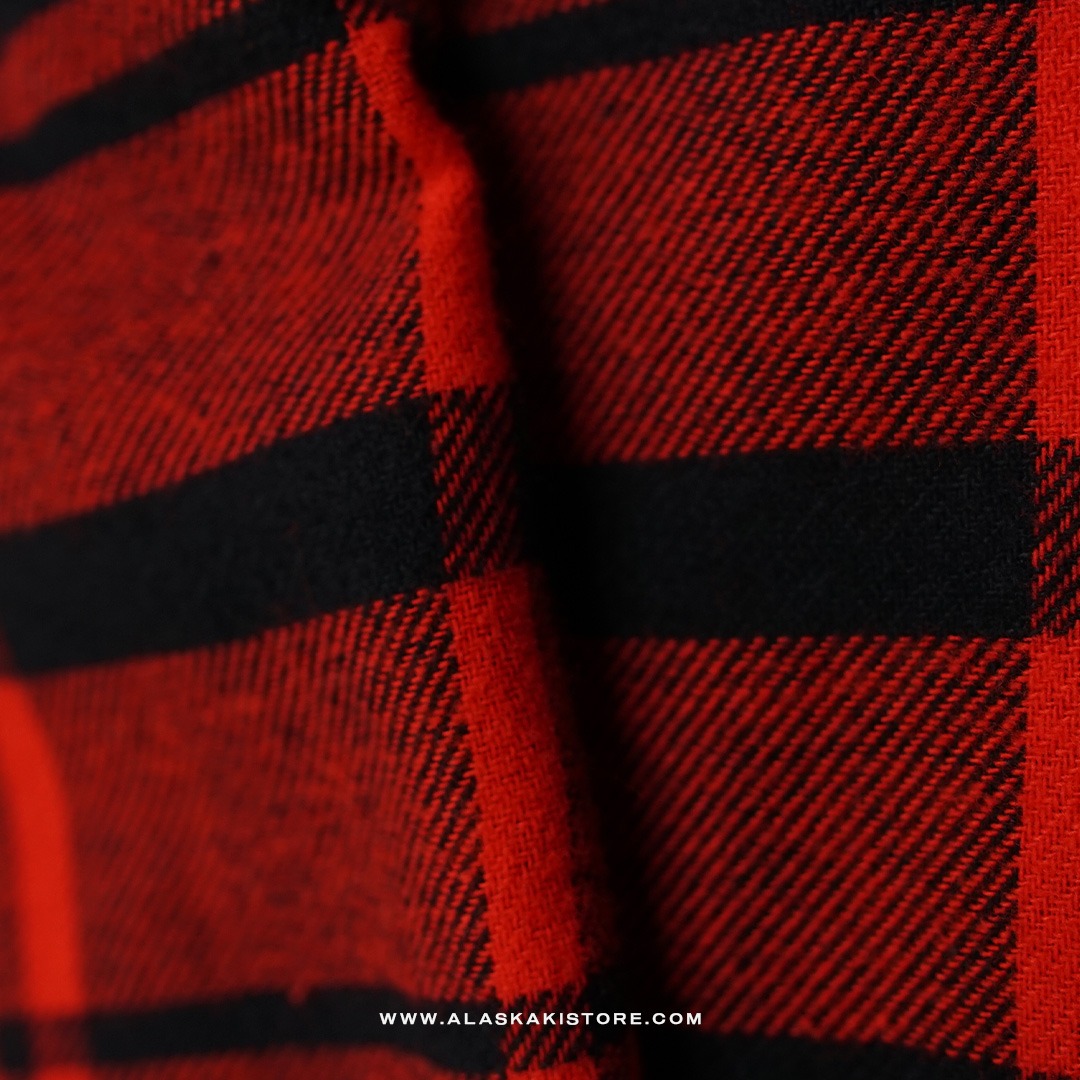 Short Sleeve Plaid Shirt Red WR2002