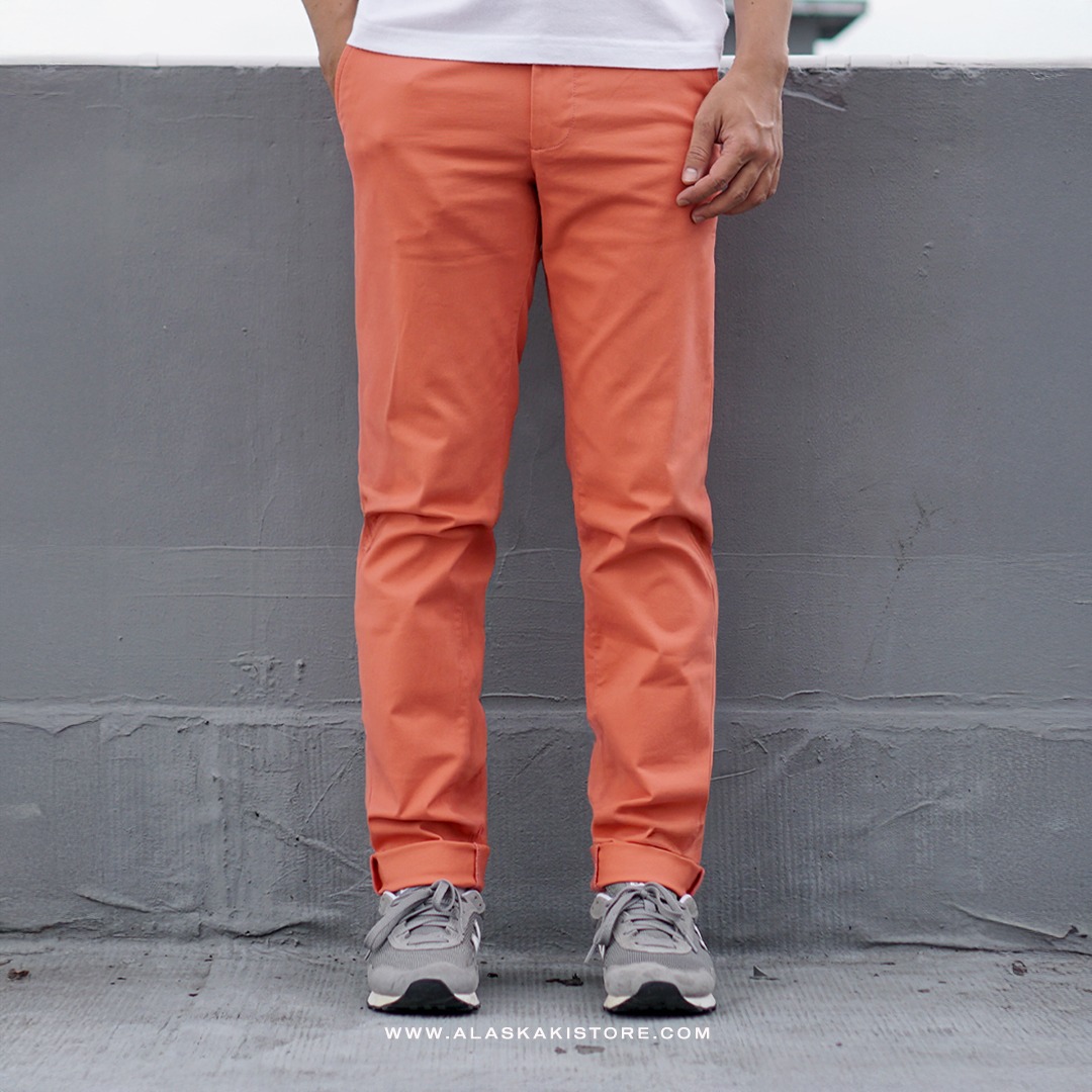 Slim Fit Chino Trousers Peach GF5035