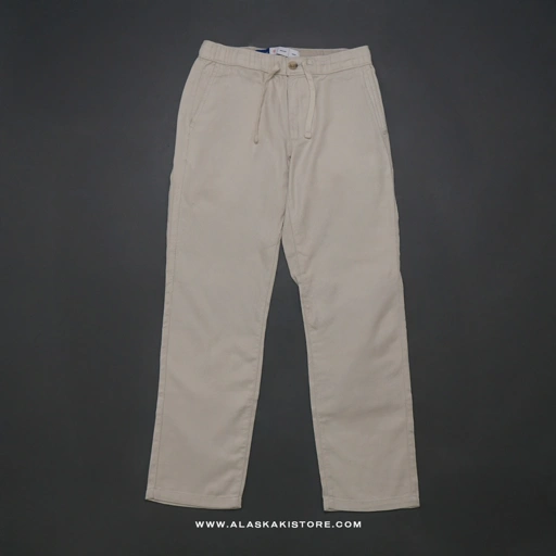 Image of Straight Fit Linen Pants Beige ON5103