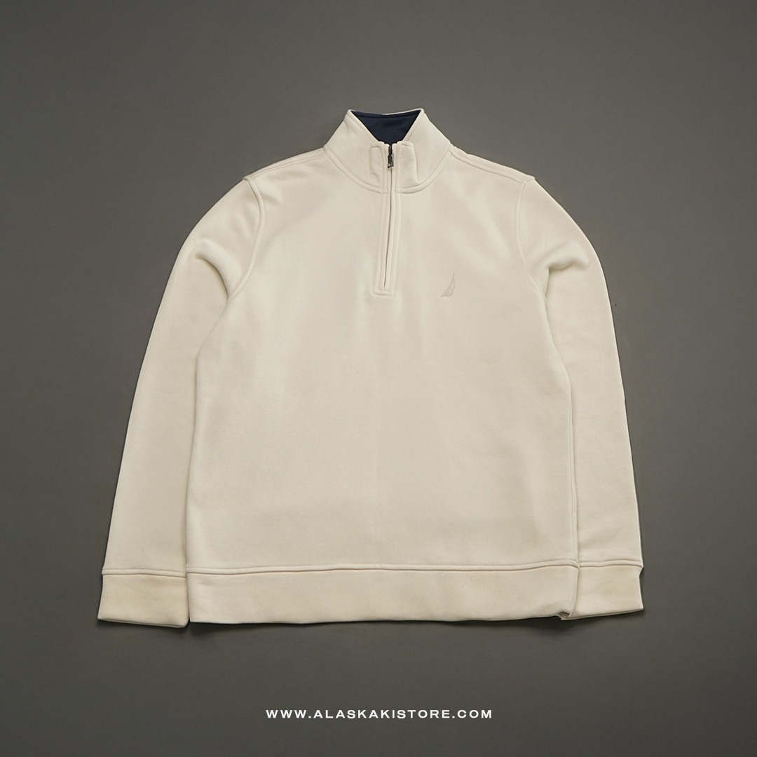 Half Zip Sweatshirt Beige NC1008