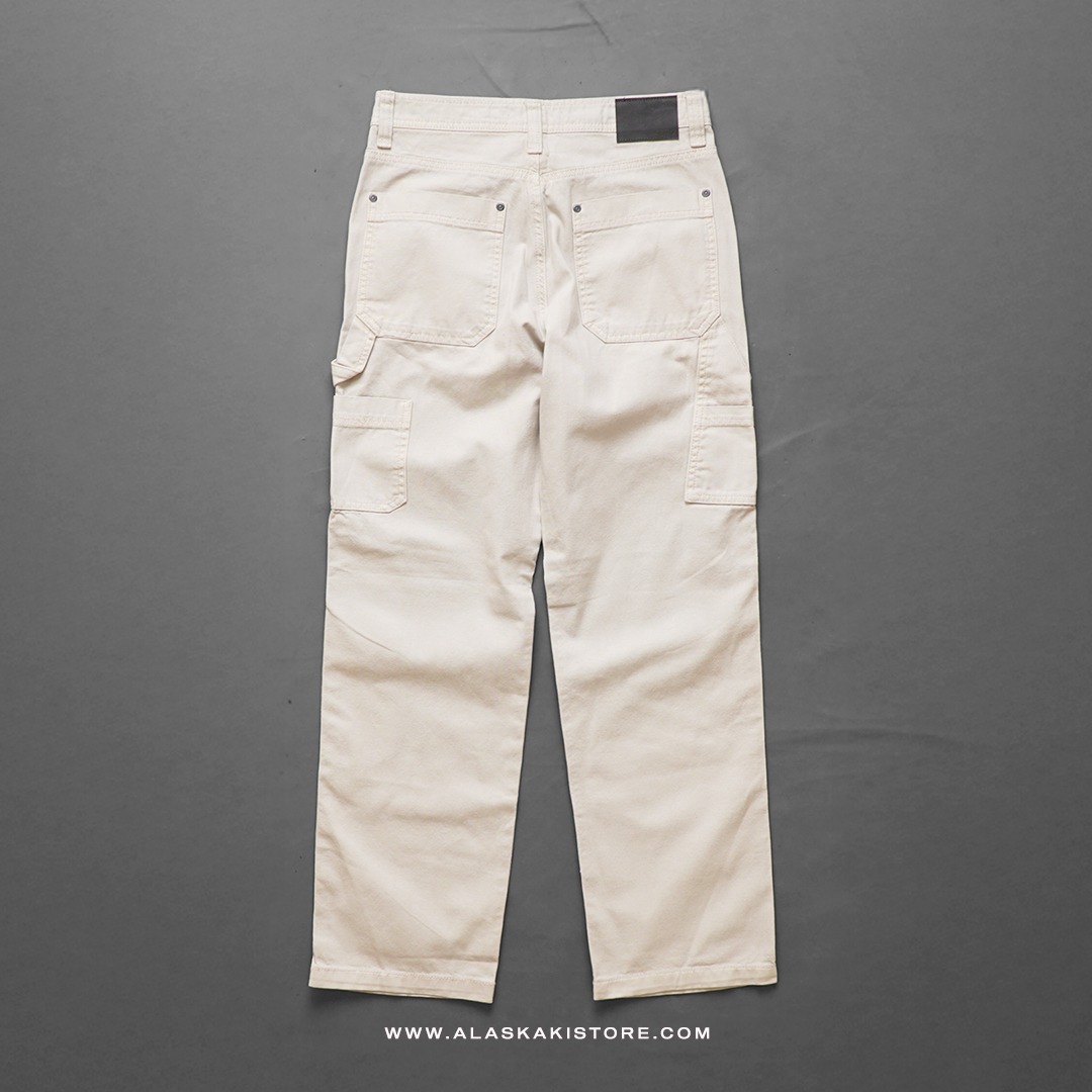 Baggy Carpenter Pants Off White AP5004