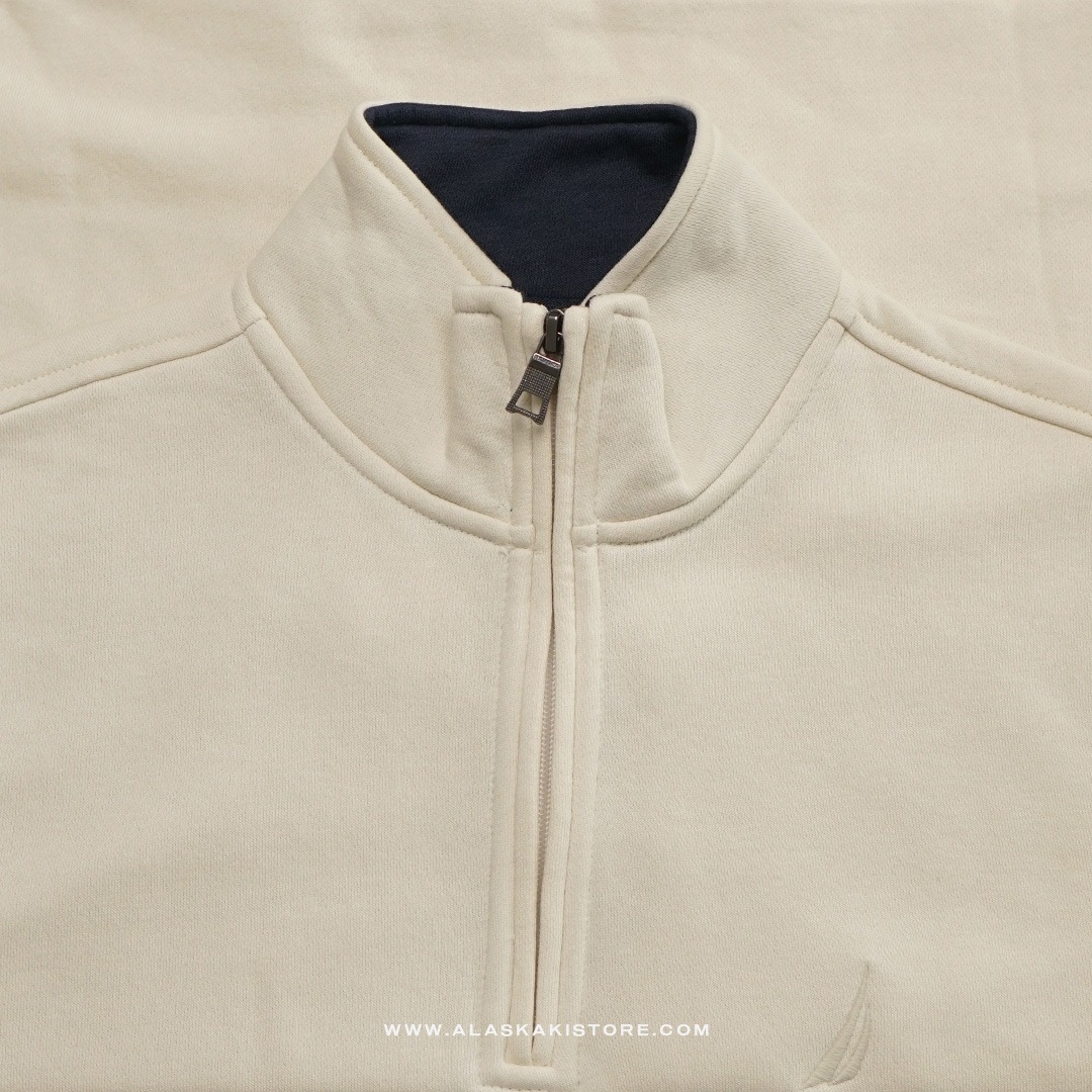 Half Zip Sweatshirt Beige NC1008