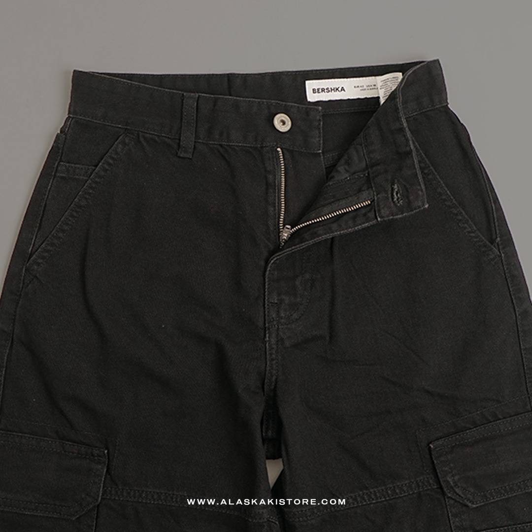 Loose Cargo Pants Black BS5033