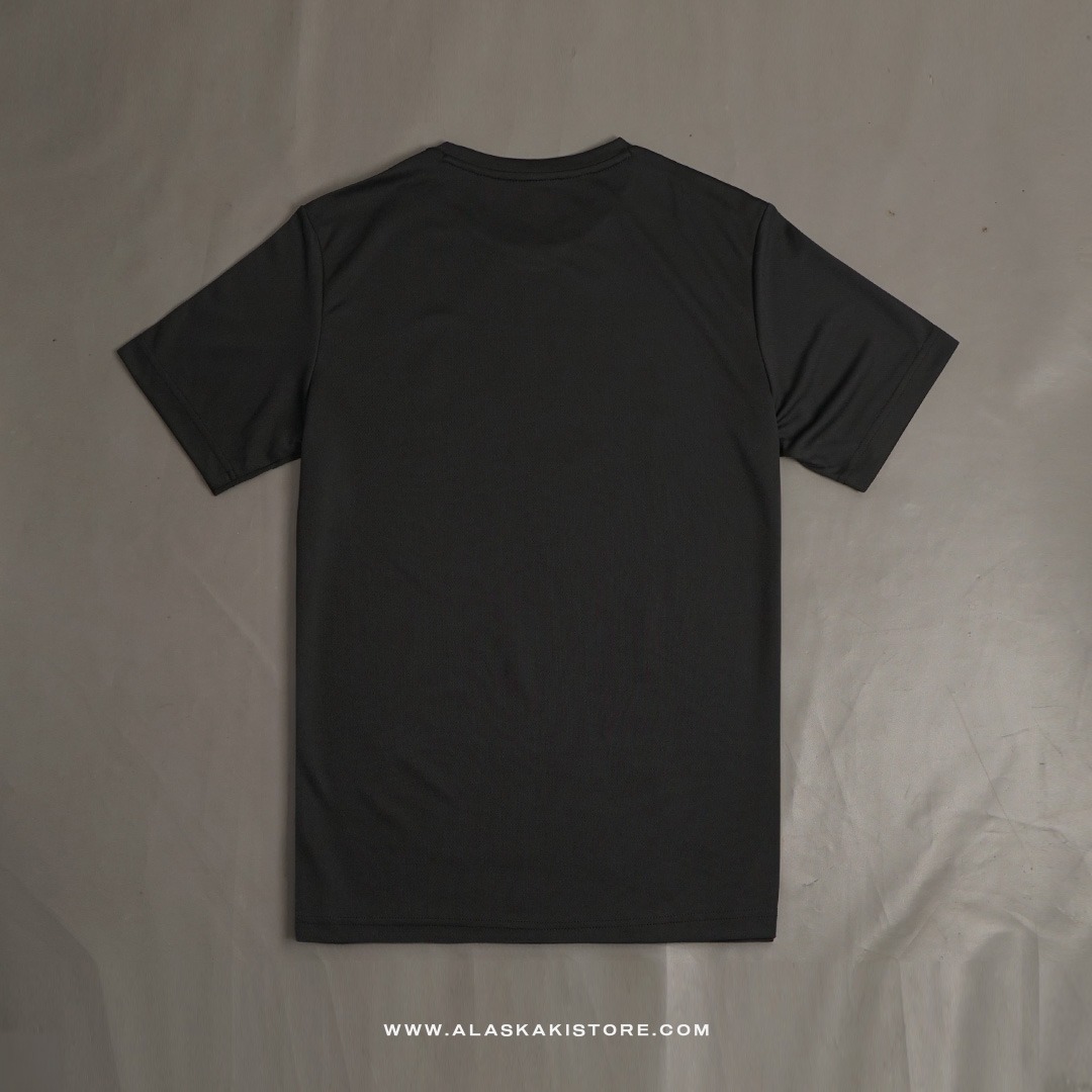 Quickdry Tshirt Black Logo Red FL4016