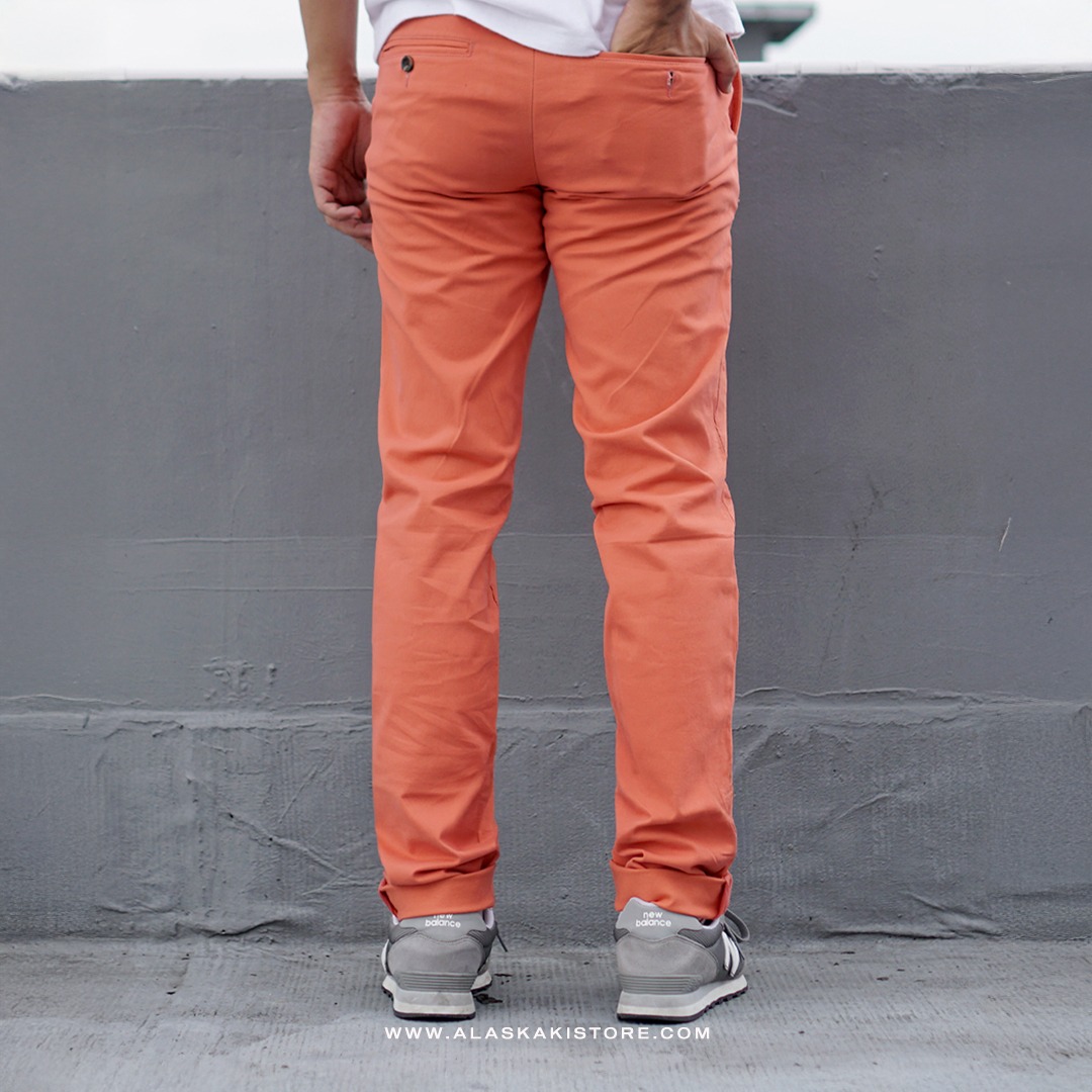 Slim Fit Chino Trousers Peach GF5035