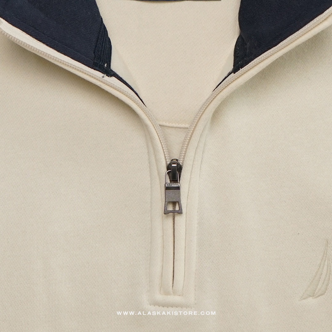 Half Zip Sweatshirt Beige NC1008