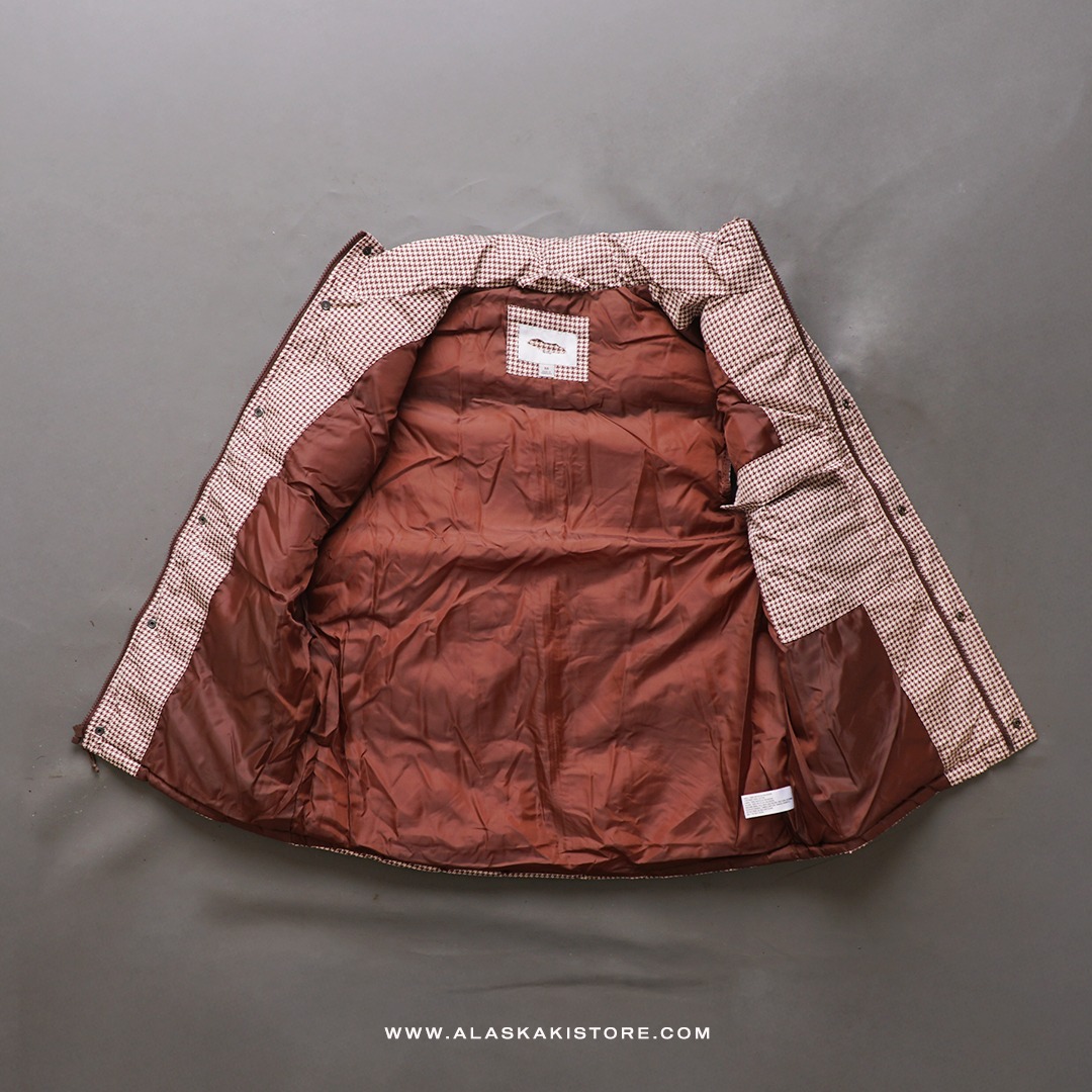 Puffer Vest Jacket Pattern Khaki GF1001