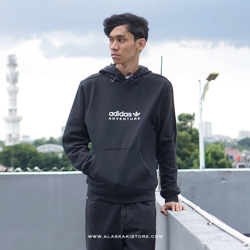 Image of Adventure Pullover Hoodie Black AD1042