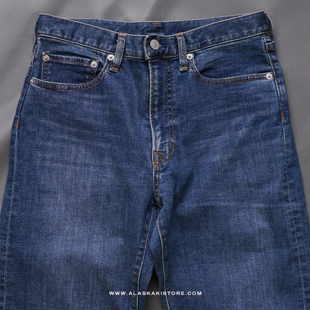 Slim Fit Jeans Trousers Blue Washed GU5012
