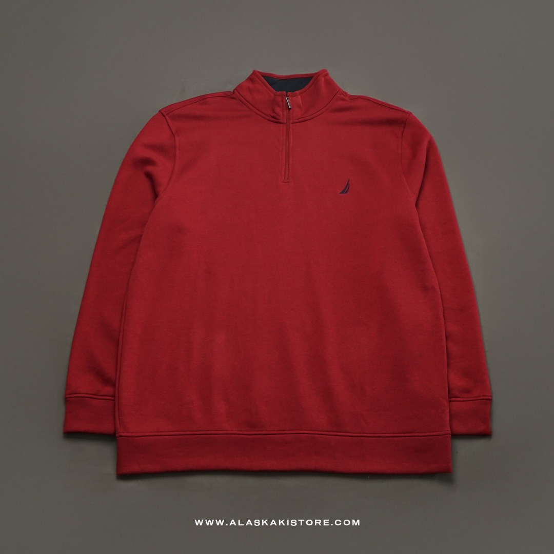 Half Zip Sweatshirt Maroon NC1012