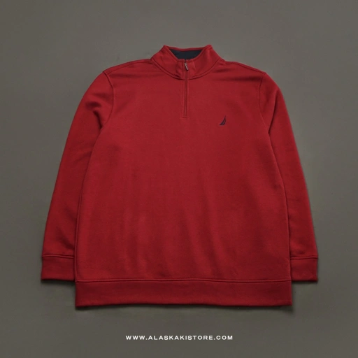 Image of Half Zip Sweatshirt Maroon NC1012