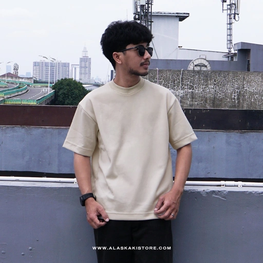 Image of Heavyweight Oversized Tshirt by Common Issue Beige CI4048